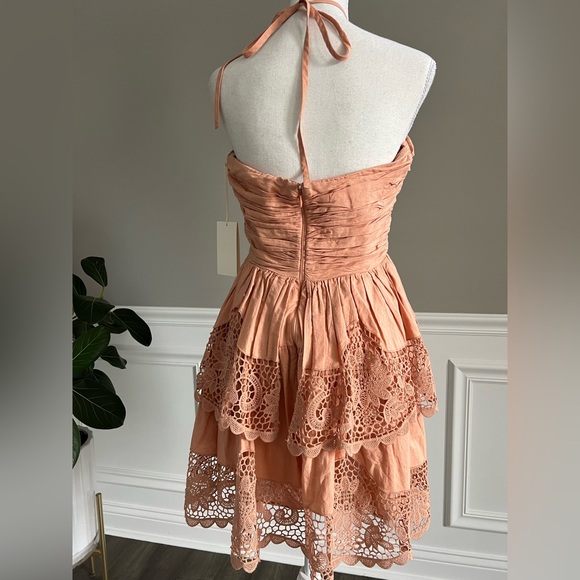 ULLA JOHNSON SAVANNAH LINEN COTTON BLEND AZALEA MINI DRESS SZ 8 NWT 690$ - Picture 7 of 8